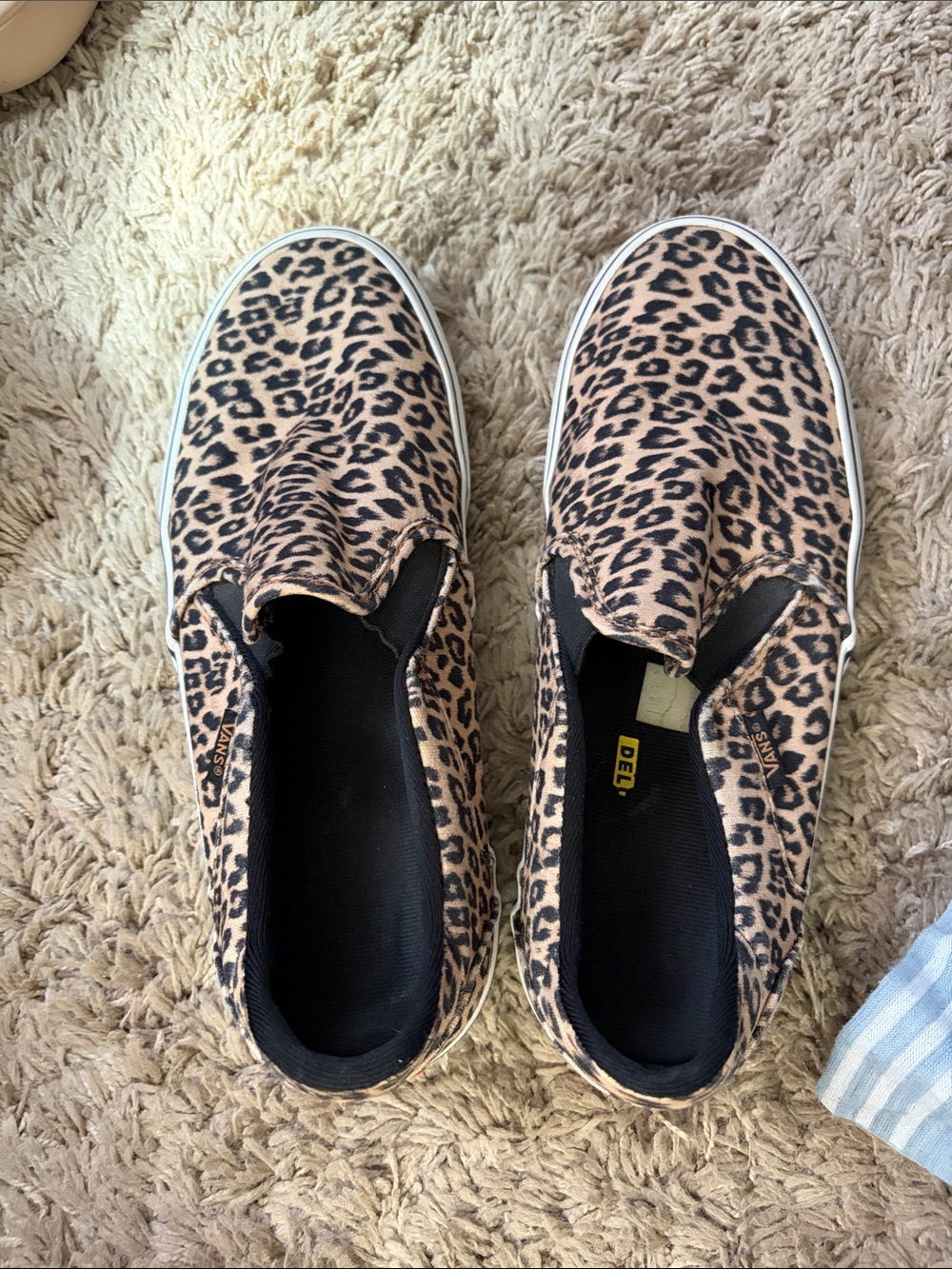 Women’s Vans Leopard Print Slip-On Women's Sneakers - Brown